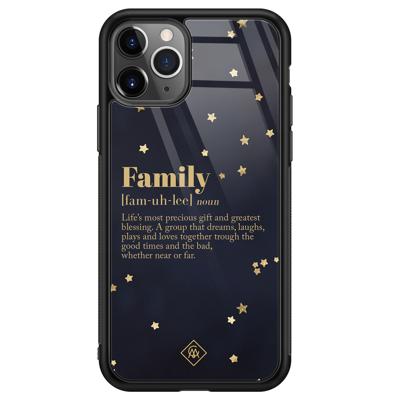 iPhone 11 Pro Max glazen hardcase - Family is everything iPhone 11 Pro Max glazen hardcase - Family is everything