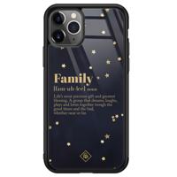iPhone 11 Pro Max glazen hardcase - Family is everything - thumbnail