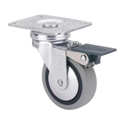 Rueda Ruedas Alex Grijs Rubber Poliamix 17 kg draaibaar