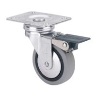 Rueda Ruedas Alex Grijs Rubber Poliamix 17 kg draaibaar - thumbnail