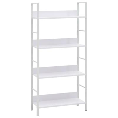 Boekenkast met 4 schappen 60x27,6x124,5 cm bewerkt hout wit