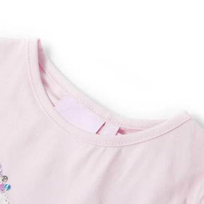 Kindershirt met kapmouwen 128 zachtroze Kindershirt met kapmouwen 128 zachtroze