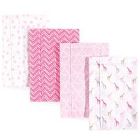 Luvable Friends Gelaagd flanellen burp doek, 4 stuks - thumbnail