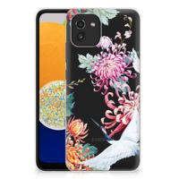 Samsung Galaxy A03 | TPU Hoesje | Bird Flowers - thumbnail