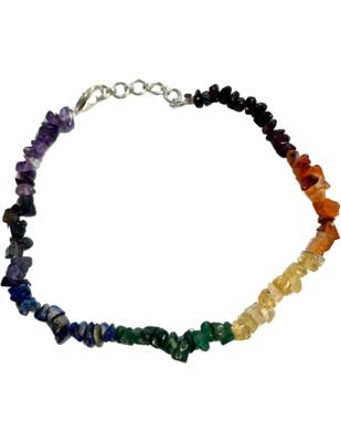 Chakra Enkelbandje Splitsteentjes Edelstenen Zomers 22,5 cm