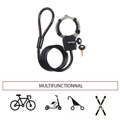 Master Lock 8275EURDPROBLK Kabelslot Zwart Sleutelslot Master Lock 8275EURDPROBLK Kabelslot Zwart Sleutelslot