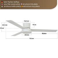 Beacon Witte design plafondventilatorLagoon Ø 132cm IP55 - 213034 - thumbnail