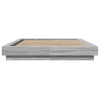 Bedframe bewerkt hout grijs sonoma eikenkleurig 140x200 cm