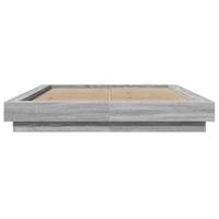Bedframe bewerkt hout grijs sonoma eikenkleurig 140x200 cm - thumbnail