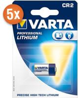 Voordeelpak van 5 x Varta Photo Lithium batterijen CR2 - thumbnail