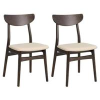 Rowico Home Rodham Eetkamerstoel Donker Eiken - Beige - Set Van 2 - thumbnail