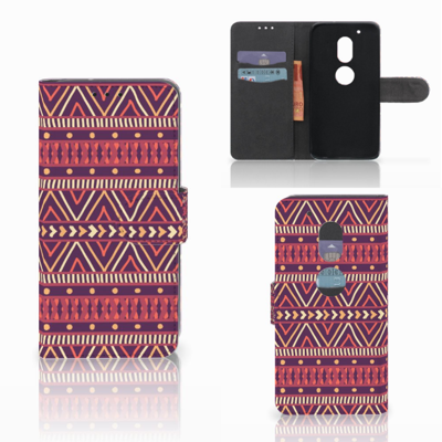 Motorola Moto G4 Play Telefoon Hoesje Aztec Paars