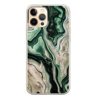 iPhone 12 Pro siliconen hoesje - Green waves - thumbnail