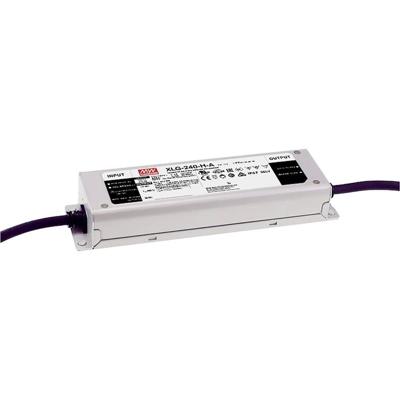 MEAN WELL XLG-240-M-A LED-driver Constant vermogen 239.4 W 700 - 2100 mA 90 - 171 V/DC Geschikt voor meubels, Outdoor, PFC-schakeling, Instelbaar,