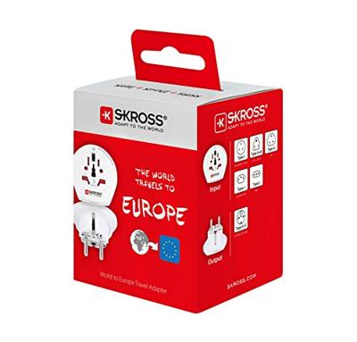 Reisadapter Wereld-naar-Europa Geaard - thumbnail