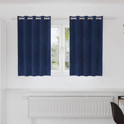 VidaXL Verduisterende gordijnen 2 pcs donkerblauw 140 x 140 cm fluweel