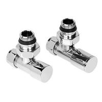 Design Aansluitset Radiator Plieger Como Haaks Inclusief Koppeling 15 mm Chroom - thumbnail