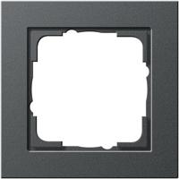 Gira E2 afdekraam 1-voudig antraciet - thumbnail