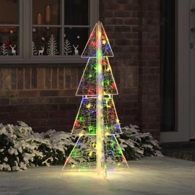 VidaXL Kerstboom met 100 led multikleur 120 cm acryl VidaXL Kerstboom met 100 led multikleur 120 cm acryl