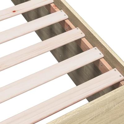 Bedframe bewerkt hout sonoma eikenkleurig 100x200 cm