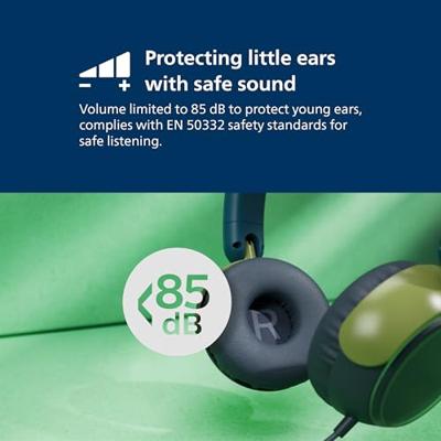 Philips TAK2000MP 2000-serie On Ear bedrade opvouwbare hoofdtelefoon voor kinderen - beperkt volume, Audio delen, 3,5 mm- en USB-C-kabel meegeleverd - Magenta Purper