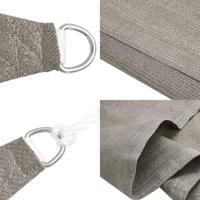 Zonnezeil 160 g/m driehoekig 3,6x3,6x3,6 m HDPE lichtgrijs - thumbnail