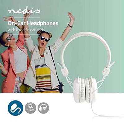 Nedis Bedrade On-ear Koptelefoon | 3,5 mm | 1.20 m | Wit | 1 stuks - HPWD1100WT HPWD1100WT