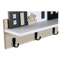 Planken DKD Home Decor Kapstok 39 x 9 x 27 cm Zwart Bruin Wit Hout MDF - thumbnail