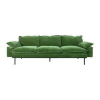 HKliving Retro bank 4-zits Royal Velvet Green - thumbnail