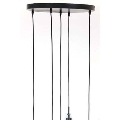 Light & Living Hanglamp 'Rakel' Getrapt, 5-Lamps, kleur Mat Zwart