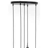 Light & Living Hanglamp 'Rakel' Getrapt, 5-Lamps, kleur Mat Zwart - thumbnail