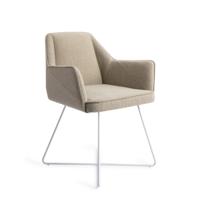 Jesper Home Eetkamerstoel 'Tome' Cross White, kleur Great Greige - thumbnail