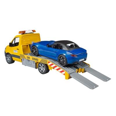 bruder Mercedes Benz Sprinter Auto transport en roadster modelvoertuig - thumbnail