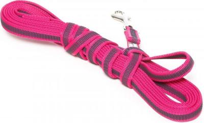 Lange lijn hond - Antislip - 14mm x 5m - Met handvat - Roze