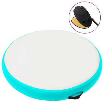 VidaXL Gymnastiekmat met pomp opblaasbaar 100x100x10 cm pvc groen