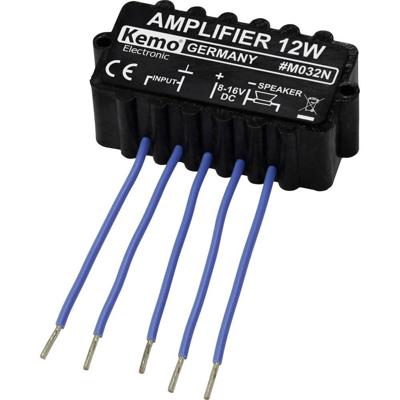 Kemo M032N Mono-versterker Module 6 V/DC, 9 V/DC, 12 V/DC, 16 V/DC 12 W 4 Ω Kemo M032N Mono-versterker Module 6 V/DC, 9 V/DC, 12 V/DC, 16 V/DC 12 W 4 Ω