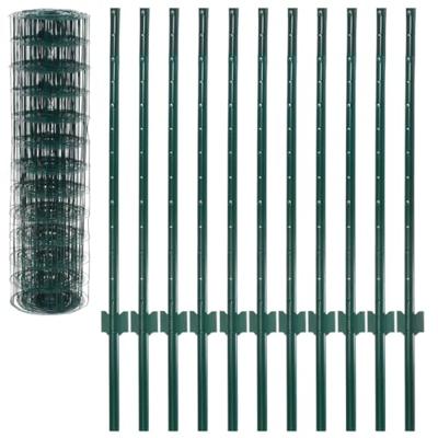 VidaXL Euro hek 20x1 m staal groen