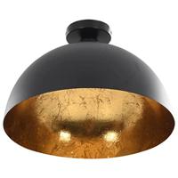VidaXL Plafondlampen 2 st halfrond e27 zwart en goudkleurig - thumbnail