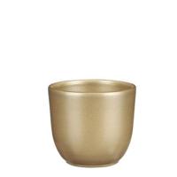 Tusca pot rond goud h9xd10cm Mica Decorations - Mica decorations - thumbnail
