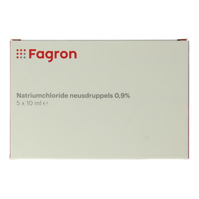 Fagron Natriumchloride neusdruppels 0.9% 10ml 5 Stuks