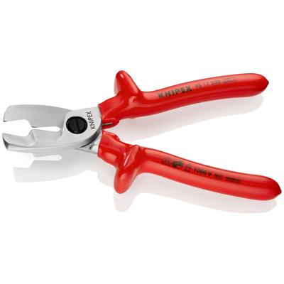 Knipex 95 17 200 95 17 200 Kabelschaar Geschikt voor (striptechniek) Aluminium- en koperkabel, een- en meerdraads 20 mm 70 mm² 0
