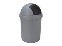 Curver roll bullet bin 50l zilver/zwart - thumbnail