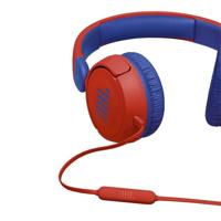 JBL Jr310 On-ear kinderkoptelefoon in rood-blauw - bekabelde koptelefoon met headset en afstandsbediening - ideaal voor school en vrije tijd - thumbnail