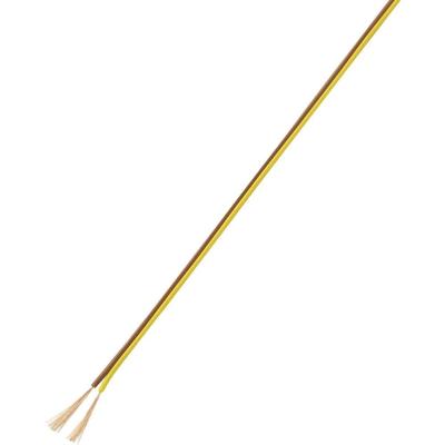 Conrad Components 606813 Draad 2 x 0.14 mm² Bruin, Geel 10 m