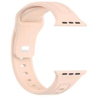 By Qubix - Square siliconen band - Zandroze - Compatible met Apple Watch 44mm / 45mm / 46mm / 49mm - Compatible Apple watch bandjes - thumbnail