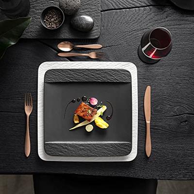 VILLEROY & BOCH - Manufacture Rock - Dinerbord vierkant 28cm - thumbnail
