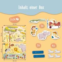 Ravensburger - puzzle - safari tijd 2x24 stuks - thumbnail