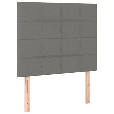 Boxspring met matras stof donkergrijs 100x200 cm