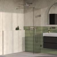 Brauer Void - Inloopdouche - Helder Glas - 50 x 200 cm - incl. Glascoating - PVD RVS-Kleurig Geborsteld - thumbnail