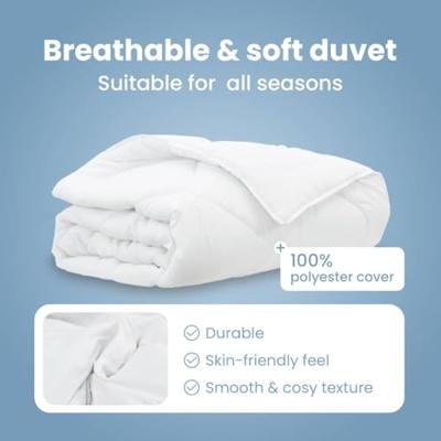 VidaXL Dekbed wit 200 x 155 x 4 cm polyester